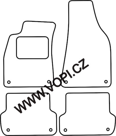 Přesné gumové koberce béžové Alfa Romeo Seat Exeo 2009 ->